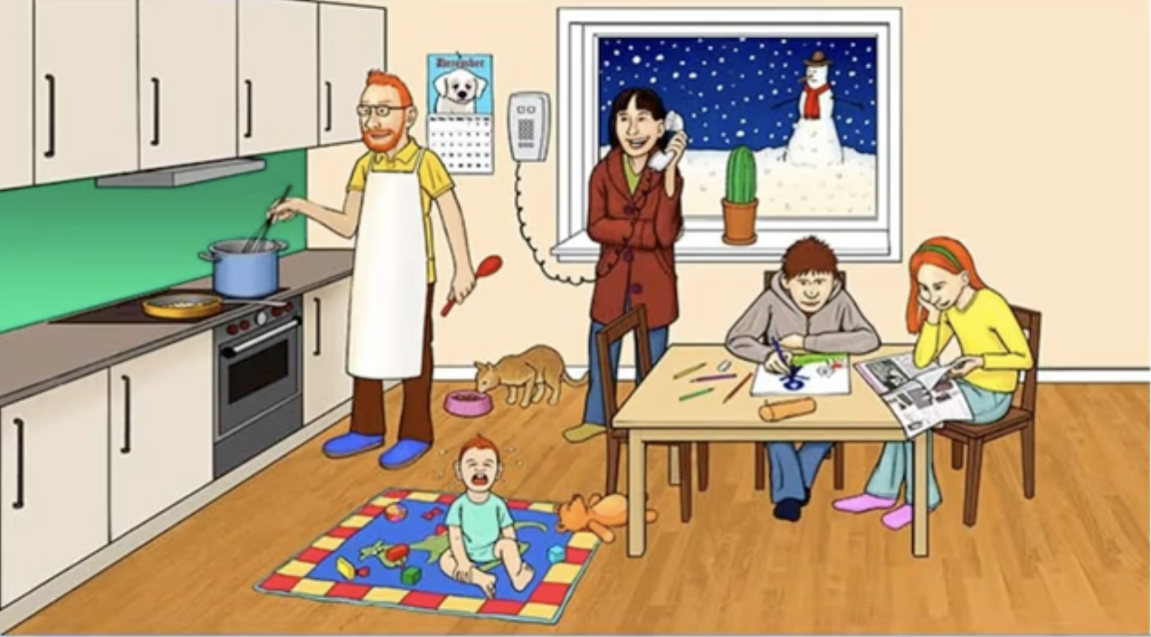 A winter evening at home