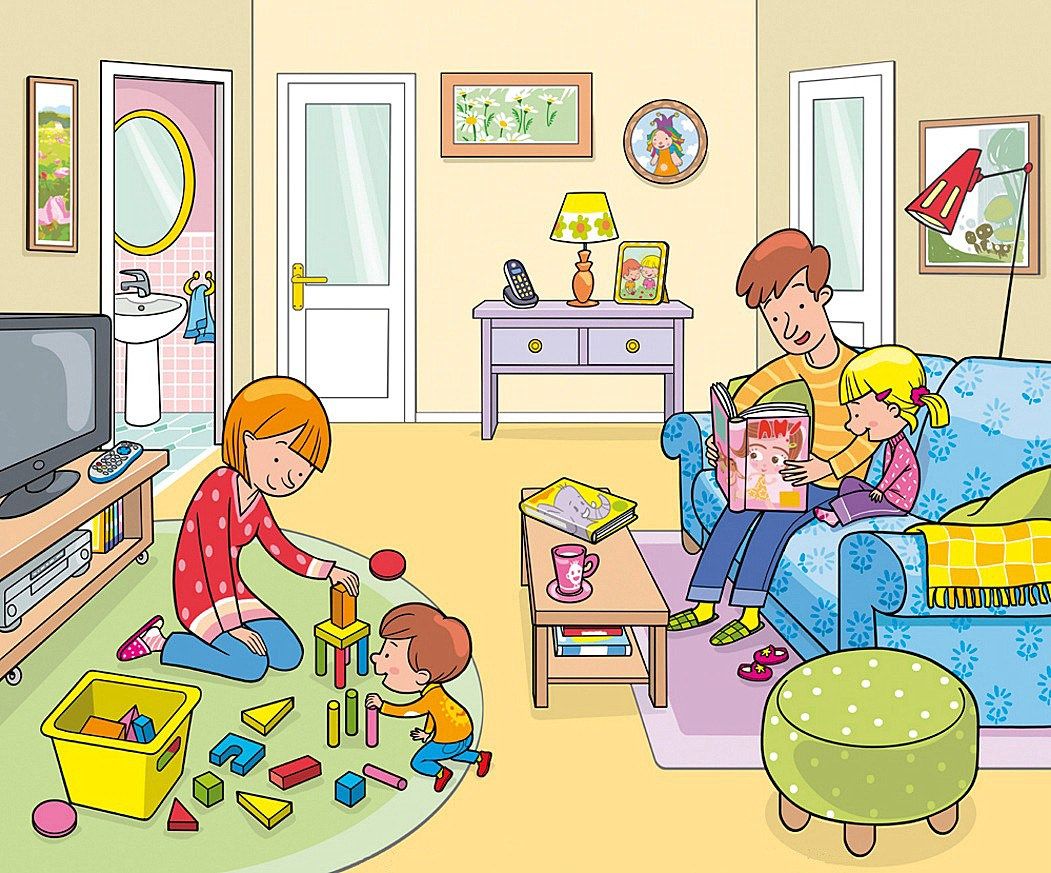 Family in the Living Room