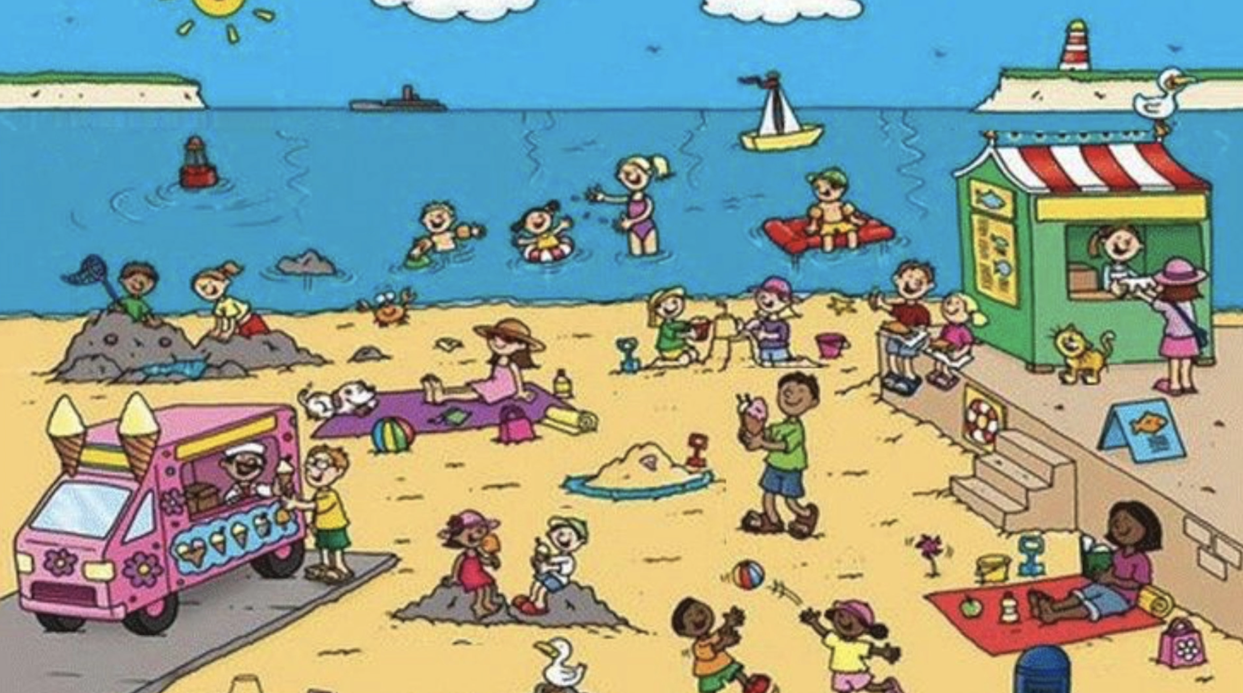 Children at the beach
